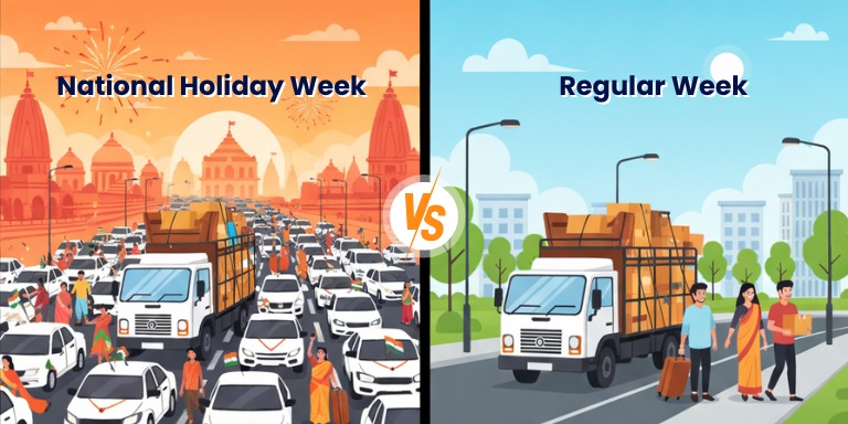 National Holiday vs Regular Week during House Shifting