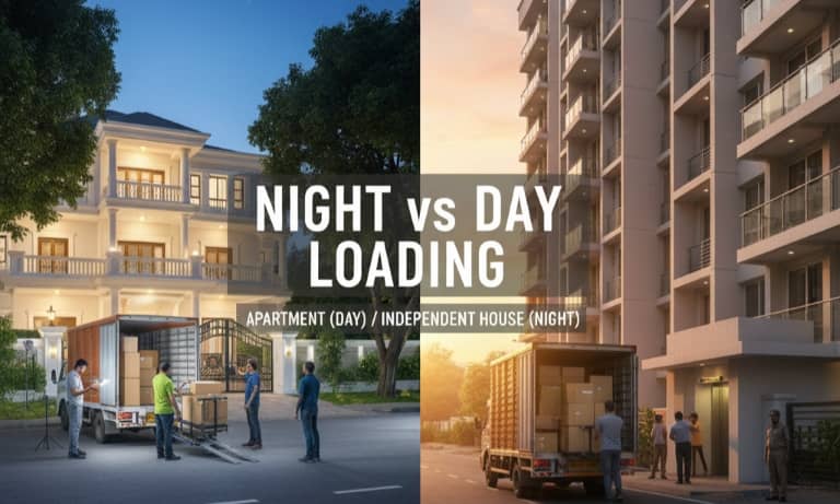 Night-time vs day-time loading comparison for movers