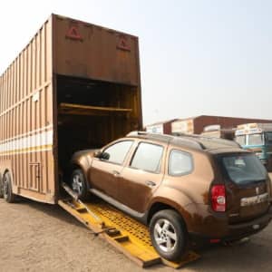 Car Transportation Car Loaded into Truck