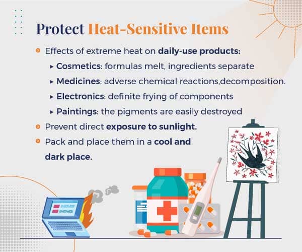 Protect heat-sensitive items
