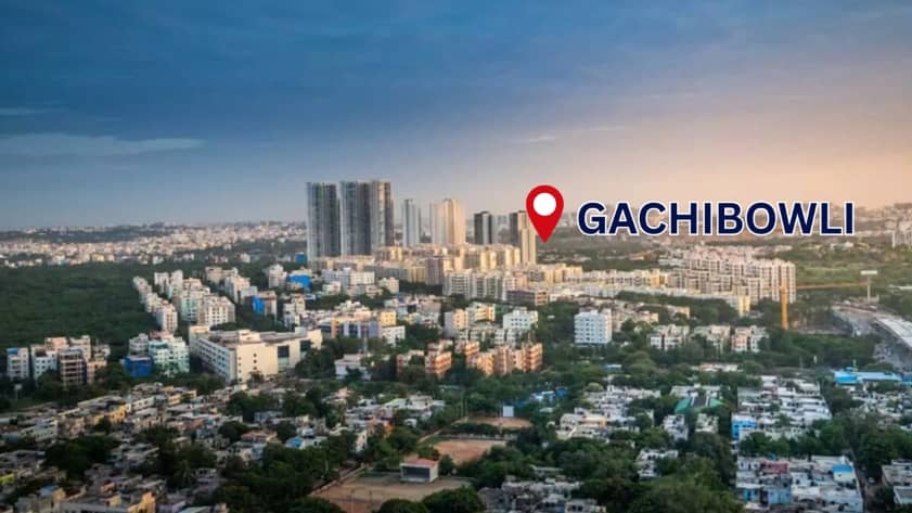 Gachibowli residential area in Hyderabad