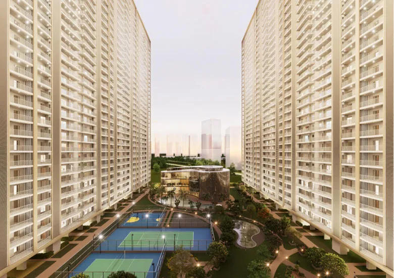 Gaur Aspire Centurian Park large clubhouse and premium landscaping