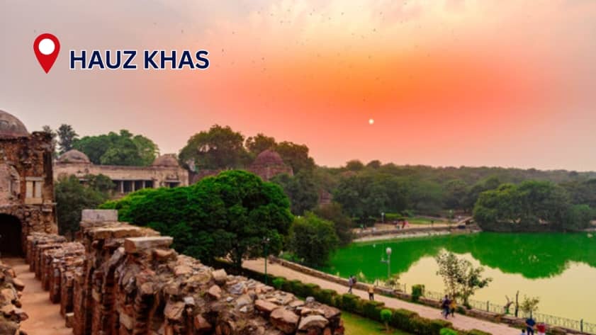 Hauz Khas residential area in Delhi