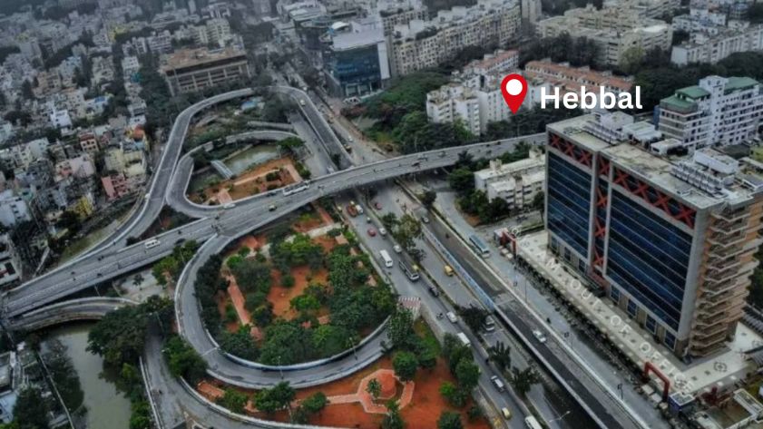 Hebbal residential area in Bangalore