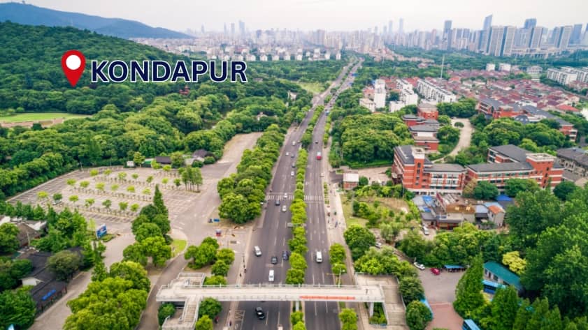 Kondapur residential area in Hyderabad