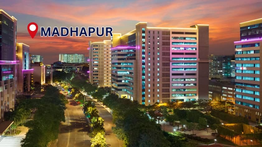 Madhapur residential area in Hyderabad