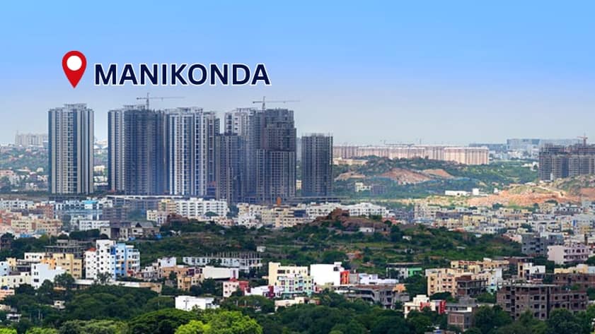 Manikonda residential area in Hyderabad