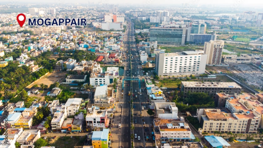 Mogappair residential area in Chennai