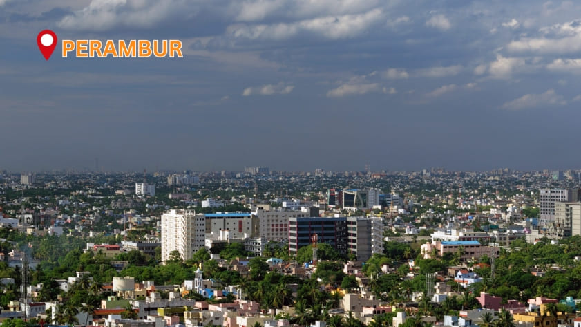Perambur residential area in Chennai