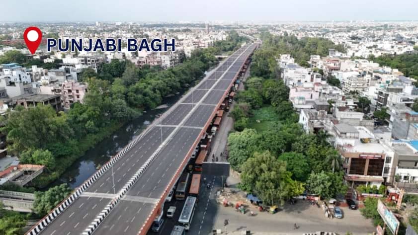 Punjabi Bagh residential area in Delhi