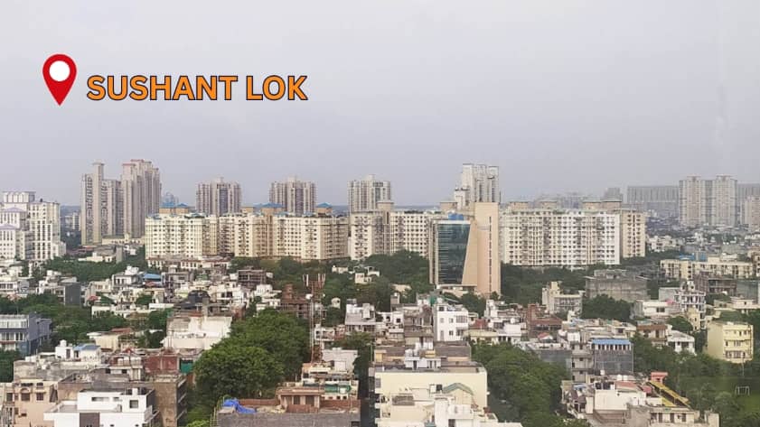 Sushant Lok residential area in Gurgaon
