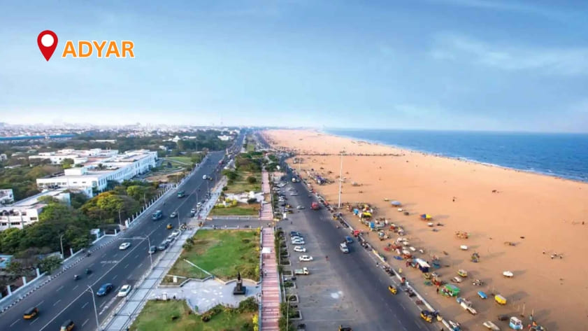 Adyar residential area in Chennai