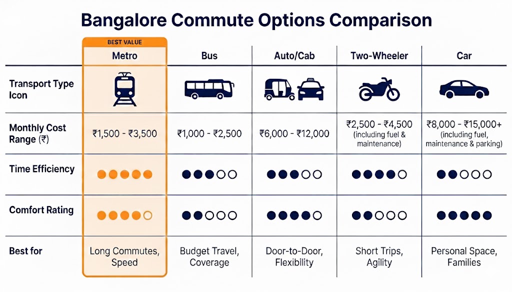 Bangalore's best commute options