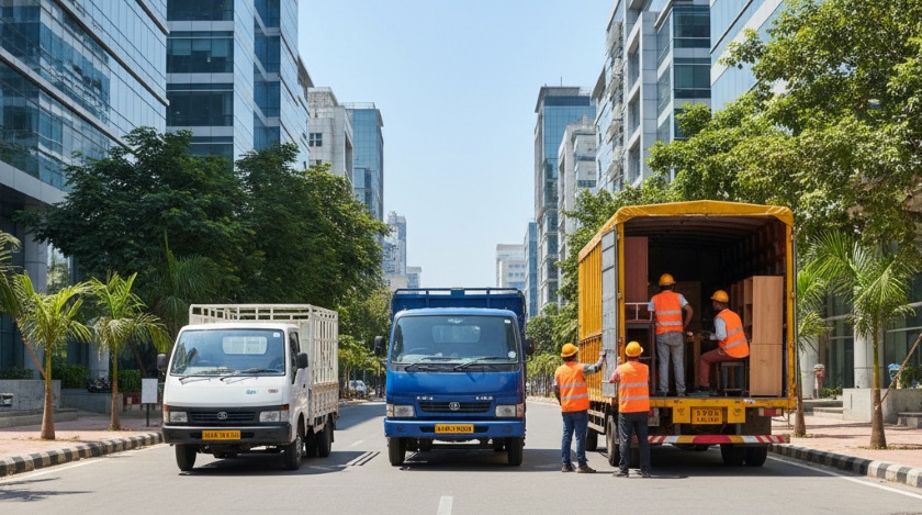 Comparison of app trucks, local transporters, and movers' trucks in Bangalore