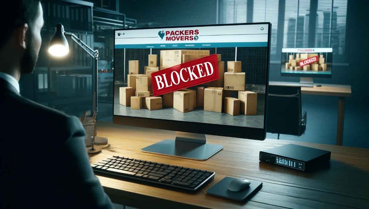 Image showing moving company is blocked