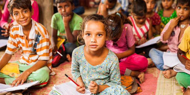 Children Seen Studying At I-India Jaipur