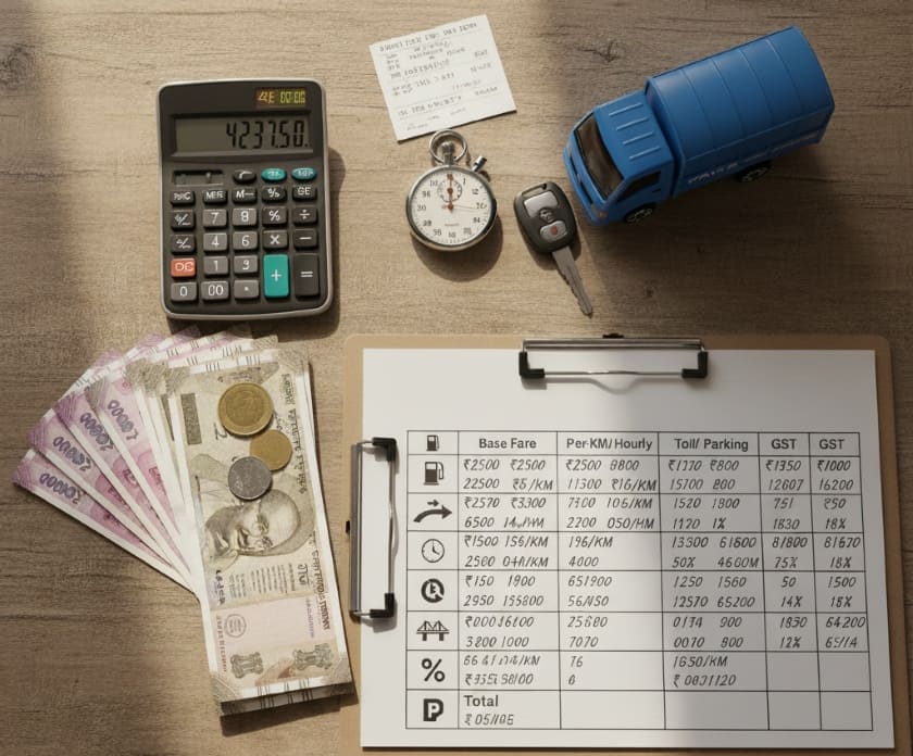 Cost formula infographic showing fee stack