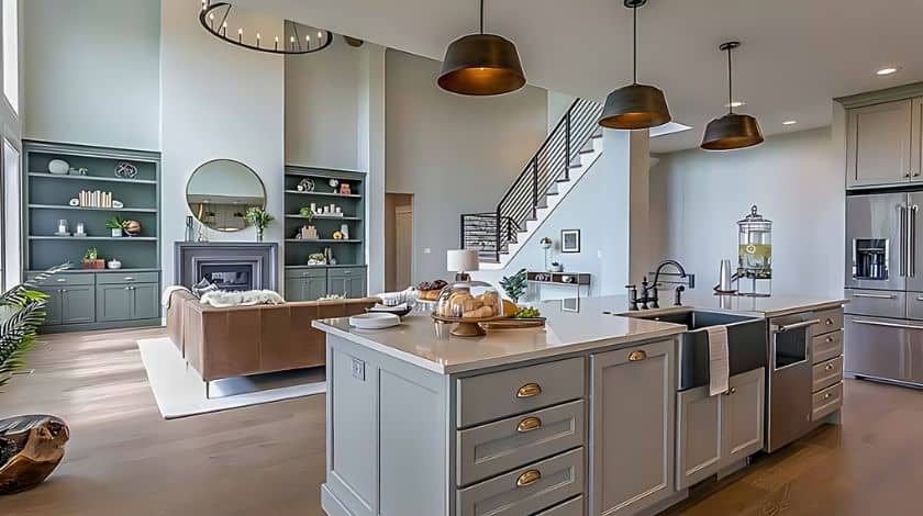 elegant island kitchen design Image