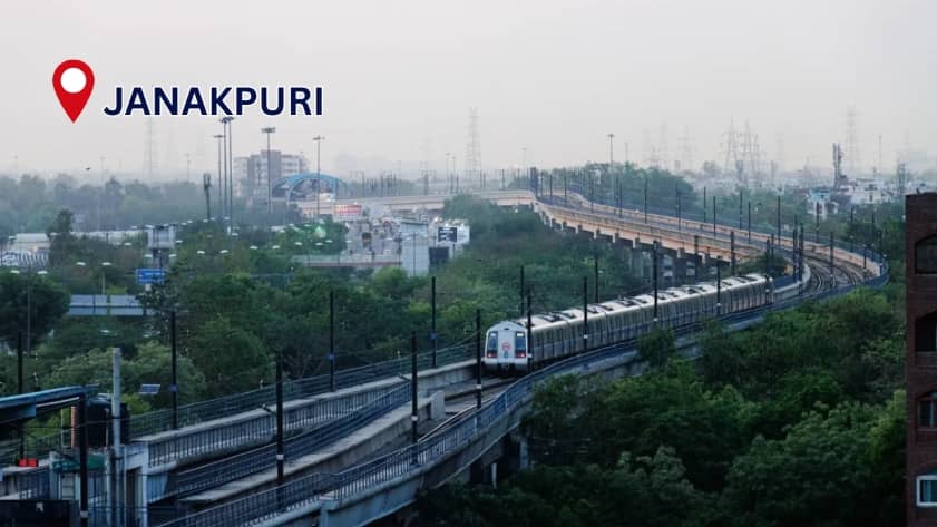 Janakpuri residential area in Delhi