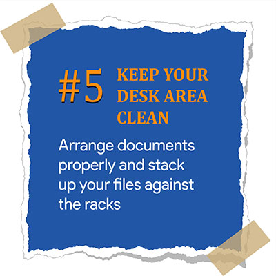 Keep your Desk Area Clean