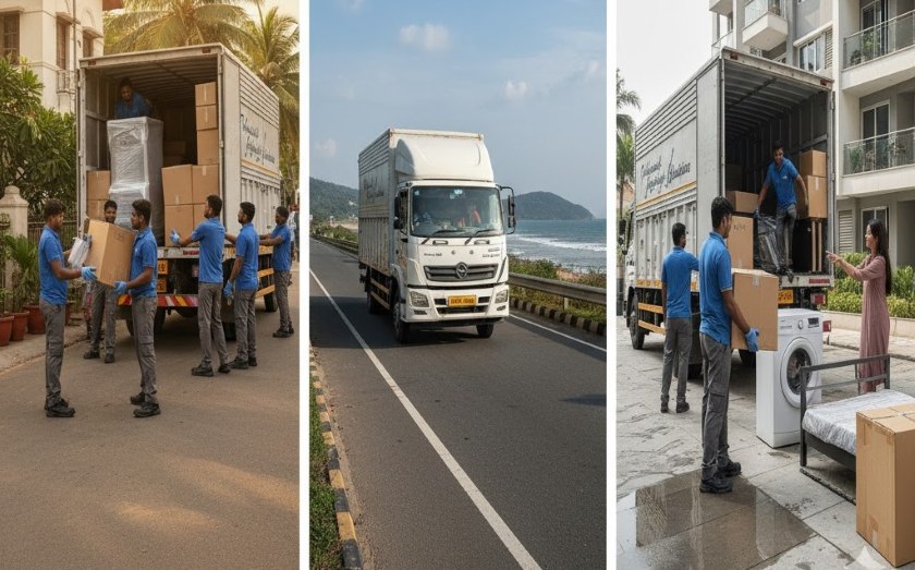Typical 5-day moving timeline from Kolkata to Hyderabad with overnight stops