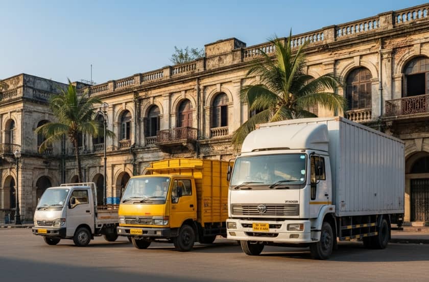 Comparison of app trucks, local transporters, and movers' trucks in Kolkata