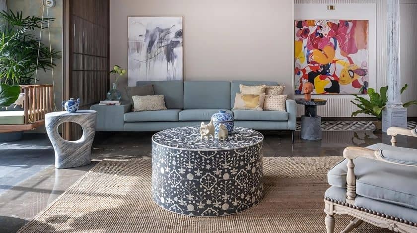 indian style living room contemporary interior