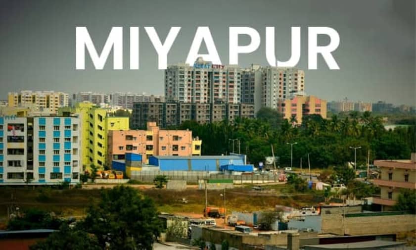 Miyapur residential area in Hyderabad