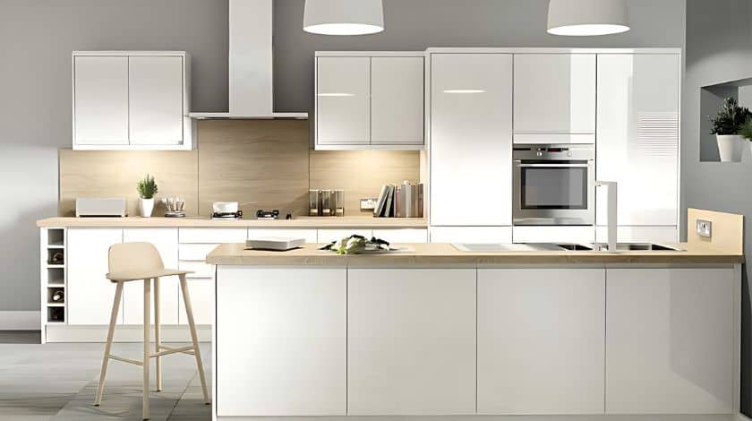 modern white island kitchen design ideas