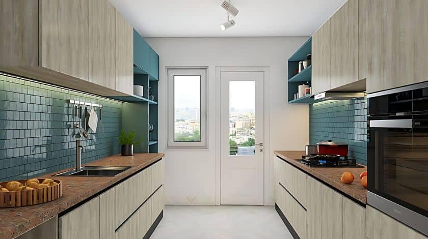 modern parallel kitchen layout