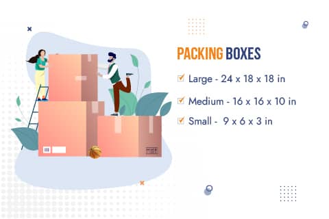 Packers and Movers Ahmedabad Packing Carton Box Sizes