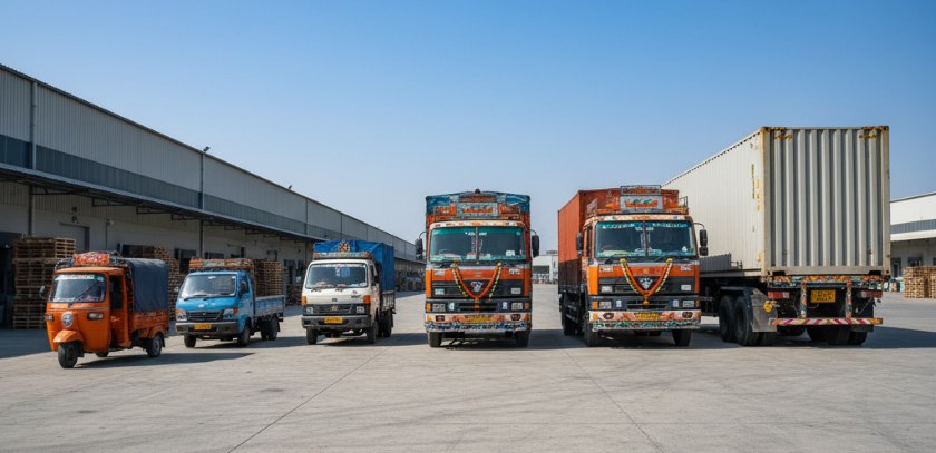 Truck size comparison illustration showing 14ft, 17ft, and 19ft options