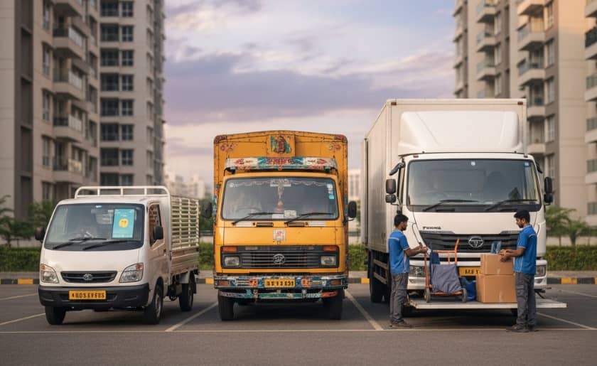 Comparison of app trucks, local transporters, and movers' trucks in Navi Mumbai