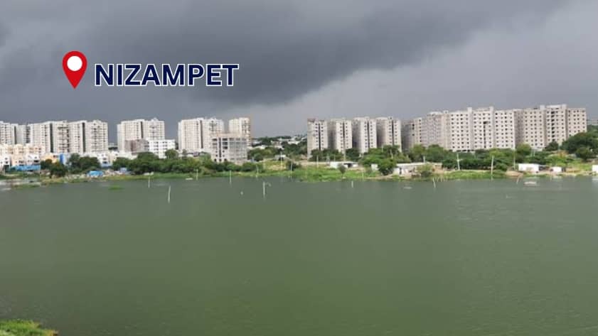 Nizampet residential area in Hyderabad