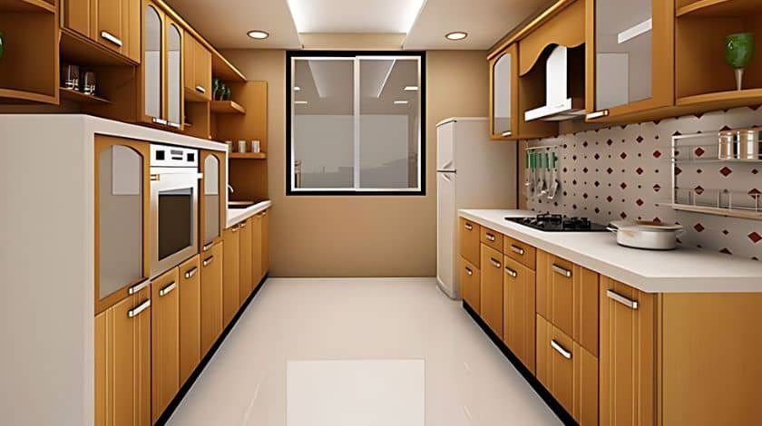 parallel modular kitchen design layout