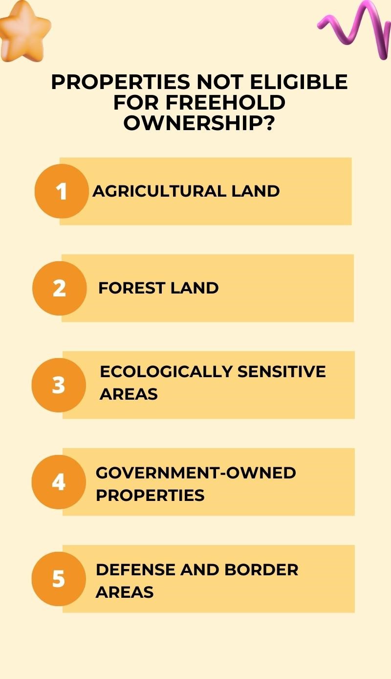 Properties Not Eligible For Freehold Ownership Infographic