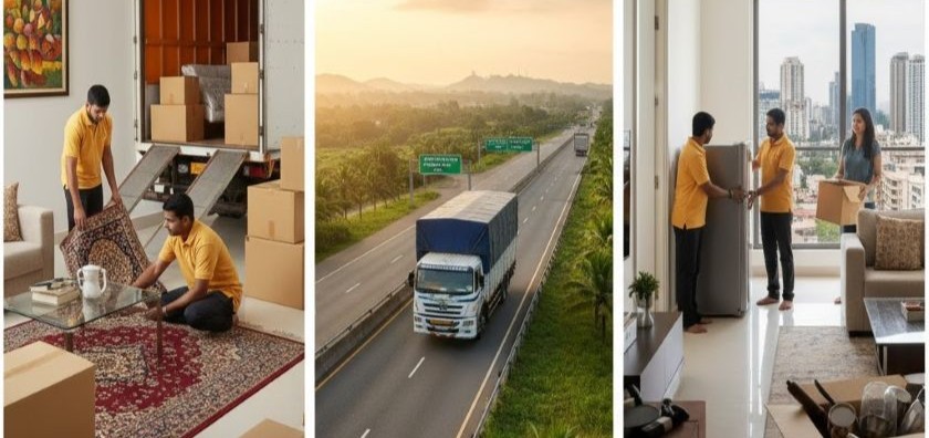 Typical 3-day moving timeline from Pune to Bangalore with overnight stop