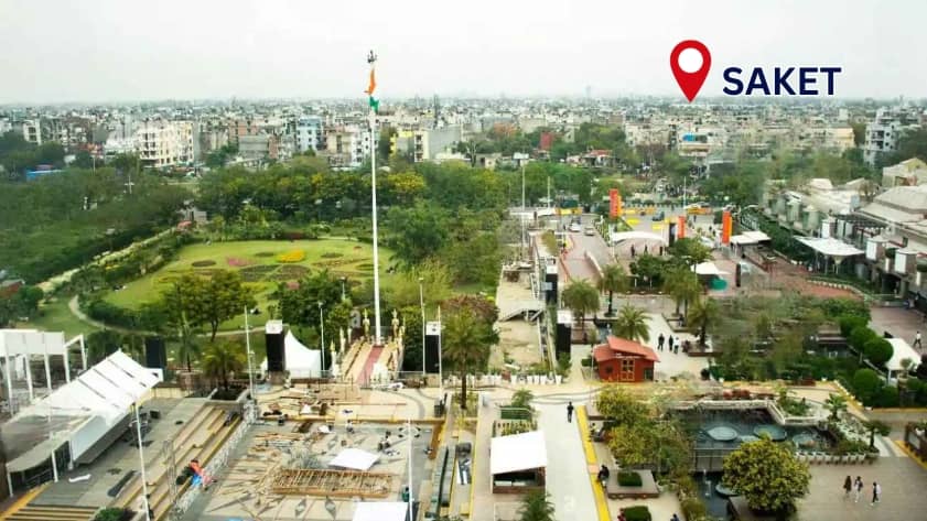 Saket residential area in Delhi