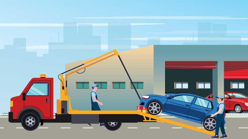 Car Loaded onto Truck using Ramp