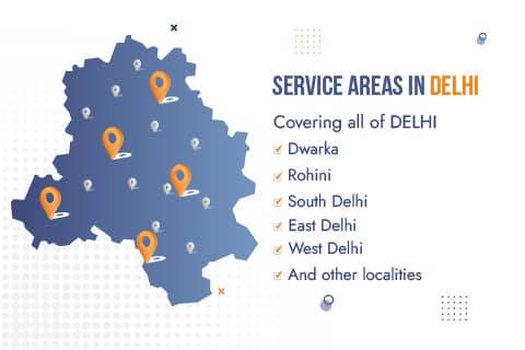Service Areas of Packers and Movers Delhi