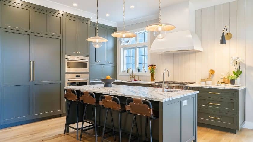 spacious island kitchen interior ideas image