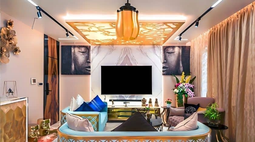 western indian living room interior