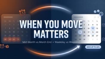 Best time to move mid-month vs month-end dates and weekday vs weekend comparison
