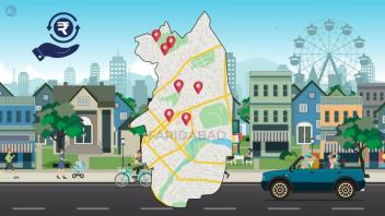 Map of Best Area to Live in Faridabad