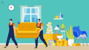 Movers shifting the furniture for Local Shifting
