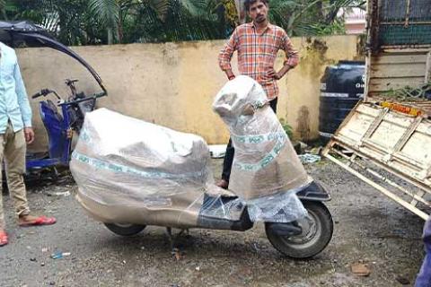 Creative Packers Movers Bike Loading